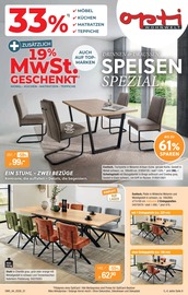 Stuhl im Opti-Wohnwelt Prospekt in Eisenach Aktueller Opti-Wohnwelt Prospekt mit Stuhl, "DRINNEN & DRAUSSEN SPEISEN SPEZIAL", Seite 1