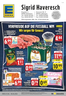 EDEKA Prospekt der Woche "Aktuelle Angebote" Seite 1, 01.06.2026 bis 06.06.2026 für Ostbevern Aktueller EDEKA Prospekt "Aktuelle Angebote" Seite 1 von 26 Seiten für Ostbevern