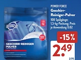Geschirr-Reiniger-Pulver von Power Force im aktuellen ALDI SÜD Prospekt für 2,49 €