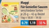 Für Genießer Saucen von Maggi im aktuellen V-Markt Prospekt für 0,79 €