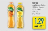 Pfirsich oder Zitrone Angebote von fuze tea bei diska Erfurt für 1,29 €