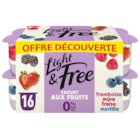 Yaourt aux fruits " Offre Découverte" - LIGHT&FREE à 3,36 € dans le catalogue Carrefour