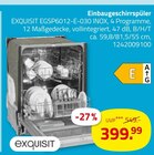 Einbaugeschirrspüler Angebote von exquisit bei ROLLER Wilhelmshaven für 399,99 €