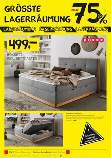 Bett im XXXLutz Möbelhäuser Prospekt "GRÖSSTE LAGERRÄUMUNG" mit 12 Seiten (Reutlingen)
