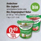 Bio-Joghurt oder Bio-Ziegenjoghurt von  im aktuellen V-Markt Prospekt für 0,49 €