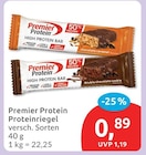 Proteinriegel von Premier Protein für 0,89 € bei budni im Angebot Proteinriegel von Premier Protein im aktuellen budni Prospekt
