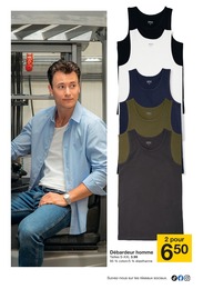 Prix et réduction Débardeur Homme dans le prospectus Zeeman en cours Offre Débardeur Homme dans le catalogue Zeeman du moment à la page 17