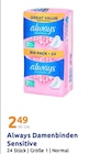 Damenbinden Sensitive von Always für 2,49 € bei Action im Angebot Damenbinden Sensitive von Always im aktuellen Action Prospekt