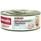 animonda Carny Fine Fillets Adult Hühnchenbrust + Thunfisch in Sauce 60 g im Angebot bei Zookauf in Neubrandenburg animonda Carny Fine Fillets Adult Hühnchenbrust + Thunfisch in Sauce 60 g Angebote von Carny bei Zookauf Neubrandenburg für 0,89 €
