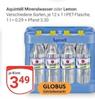 Mineralwasser von Aquintéll im aktuellen GLOBUS Prospekt