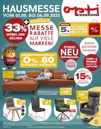 Opti-Wohnwelt Prospekt für Barnstedt mit 4 Seiten Opti-Wohnwelt Prospekt für Barnstedt: "Hausmesse", 4 Seiten, 28.08.2025 - 06.09.2025