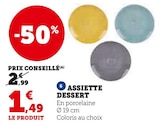 Assiette dessert en promo à 1,49 € chez Hyper U Assiette dessert dans le catalogue Hyper U