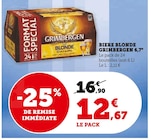 Biere blonde 6,7° - GRIMBERGEN en promo chez Hyper U Saintes à 12,67 €