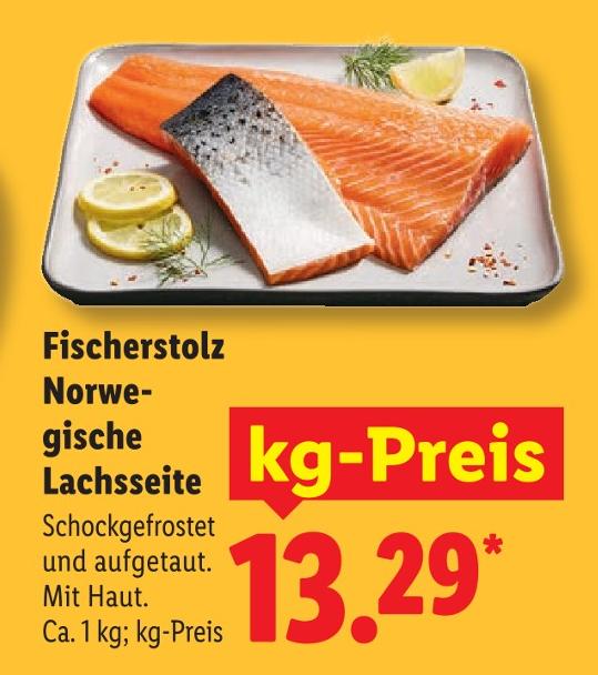 Norwegische Lachseite