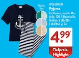 Pyjama von UP2FASHION im aktuellen ALDI SÜD Prospekt für 4,99 €