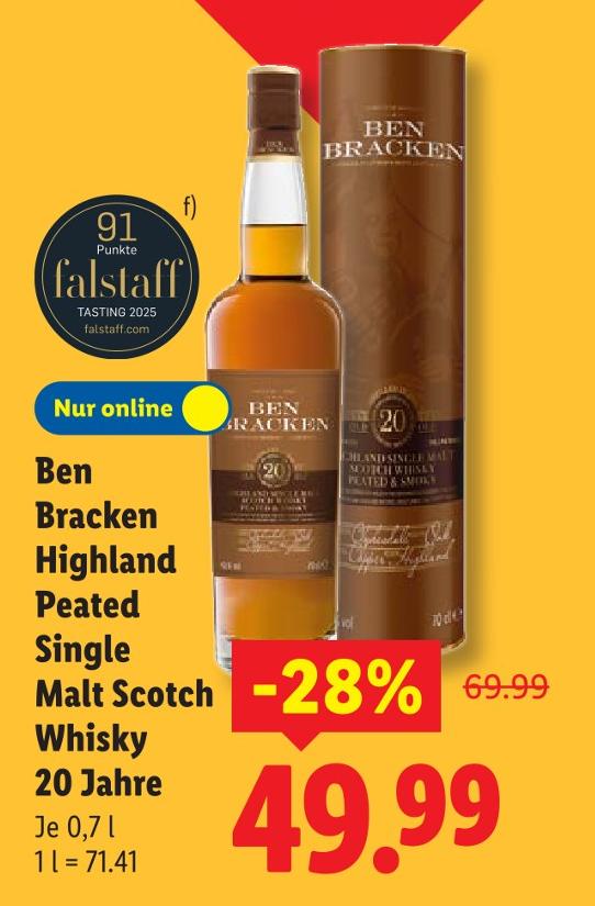 Highland Peated Single Malt Scotch Whisky 20 Jahre