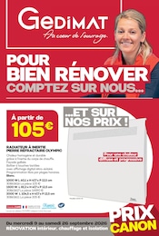 Promos Electroménager Maison dans le catalogue "POUR BIEN RÉNOVER COMPTEZ SUR NOUS…" de Gedimat à la page 1 Promos Electroménager Maison dans le catalogue "POUR BIEN RÉNOVER COMPTEZ SUR NOUS…" de Gedimat à la page 1