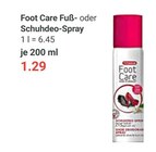 Fuß- oder Schuhdeo-Spray im Angebot bei GLOBUS in Chemnitz Fuß- oder Schuhdeo-Spray Angebote von Foot Care bei GLOBUS Chemnitz für 1,29 €