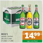 versch. Sorten im Angebot bei Getränke A-Z in Neubrandenburg versch. Sorten Angebote von Beck's bei Getränke A-Z Neubrandenburg für 14,99 €