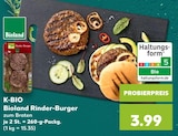 Bioland Rinder-Burger im Angebot bei Kaufland in Hürth Bioland Rinder-Burger Angebote von K-BIO bei Kaufland Hürth für 3,99 €