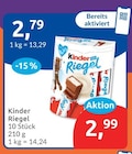 Riegel von Kinder im aktuellen budni Prospekt