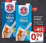 H-Milch 3.8% Fett im ALDI SÜD Prospekt H-Milch 3.8% Fett von Bärenmarke im aktuellen ALDI SÜD Prospekt für 0,99 €