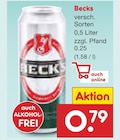 versch. Sorten im Angebot bei Netto Marken-Discount in Nordhausen versch. Sorten Angebote von Becks bei Netto Marken-Discount Nordhausen für 0,79 €