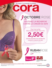 Catalogue Supermarchés Cora en cours à Dole et alentours, OCTOBRE ROSE, 18 pages, 01/10/2024 - 12/10/2024