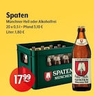 Münchner Hell im Angebot bei Getränke Hoffmann in Siegen Münchner Hell Angebote von Spaten bei Getränke Hoffmann Siegen für 17,99 €