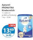 PRONUTRA Kindermilch 1+ im V-Markt Prospekt PRONUTRA Kindermilch 1+ von Aptamil im aktuellen V-Markt Prospekt für 13,49 €