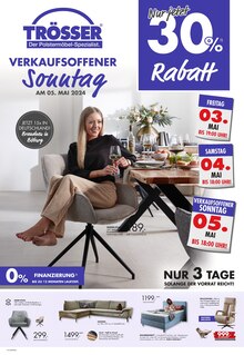 Trösser - Der Polstermöbel-Spezialist Prospekt Verkaufsoffener Sonntag mit  Seiten in Holler und Umgebung