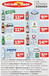 Getränke Oase Prospekt für Dortmund mit 1 Seite Getränke Oase Prospekt für Dortmund: "Aktuelle Angebote", 1 Seite, 07.04.2026 - 11.04.2026