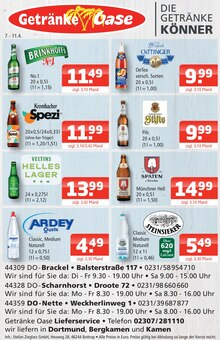 Aktueller Getränke Oase Prospekt (Dortmund, 1 Seite zum blättern Getränke Oase Prospekt Aktuelle Angebote mit 1 Seite