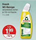 WC Reiniger im V-Markt Prospekt WC-Reiniger von Frosch im aktuellen V-Markt Prospekt für 1,99 €