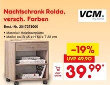 Nachtschrank Rolda bei Netto Marken-Discount in Pinneberg Nachtschrank Rolda im Angebot bei Netto Marken-Discount Pinneberg für 39,99 €