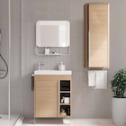 Ensemble meuble sous-vasque à poser l. 65 cm maza effet bois + plan vasque - GOODHOME en promo chez Castorama Dijon à 59,00 €