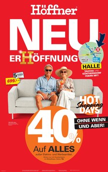 Couch im Höffner Prospekt "NeuerHöffnung" mit 4 Seiten (Leipzig)