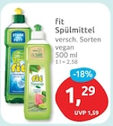 Spülmittel von fit für 1,29 € bei budni im Angebot Spülmittel von fit im aktuellen budni Prospekt