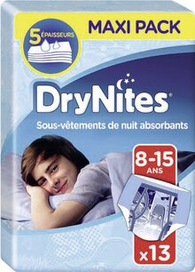 Sous vêtements de nuit garçon DryNites - Géant Casino à Neuilly-sur-Seine Sous vêtements de nuit garçon DryNites en promo chez Géant Casino Neuilly-sur-Seine à 8,75 €