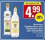 Traditionskorn, Korn oder Kräuterlikör Angebote von Berentzen oder Strothmann bei WEZ Löhne für 4,99 €