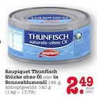 Thunfisch Stücke ohne Öl Angebote von Saupiquet bei E center Karlsruhe für 2,49 €