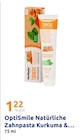 Natürliche Zahnpaste Kurkuma & Mint von OptiSmile im aktuellen Action Prospekt für 1,22 €