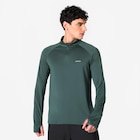 Laufshirt langarm Herren 1/2 Reißverschluss warm atmungsaktiv - Run 100 khaki bei Decathlon im Prospekt  für 14,99 €