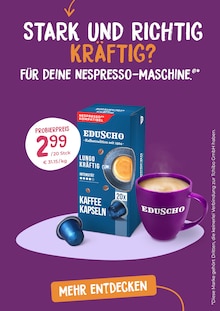Kaffee im aktuellen Eduscho Prospekt (Gummersbach) Kaffee im Eduscho Prospekt "Einfach lecker Kapseln" mit 4 Seiten (Gummersbach)