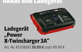 Ladegerät "Power X-Twincharger 3A" von Einhell im aktuellen Hagebaumarkt Prospekt