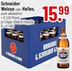 Schneider Weisse oder Helles im Trinkgut Prospekt Schneider Weisse oder Helles von Schneider Weisse im aktuellen Trinkgut Prospekt für 15,99 €