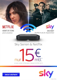 Sky Prospekt für Emden: "Sky Serien & Netflix", 4 Seiten, 01.09.2023 - 30.09.2023
