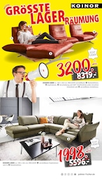 Ecksofa im Polstermöbel Fischer Prospekt "UNSERE GRÖSSTE LAGERRLAGERRÄUMUNG" auf Seite 4