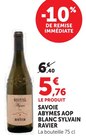 Savoie Abymes AOP Blanc - Sylvain Ravier en promo chez Super U Tarascon à 5,76 €