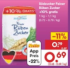Feiner Rüben Zucker im Angebot bei Netto Marken-Discount in Offenbach Feiner Rüben Zucker Angebote von Südzucker bei Netto Marken-Discount Offenbach für 0,69 €